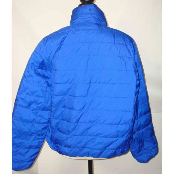 New NWOT J Crew KID Crewcuts Girls XL Reversible Puffer Coat Jacket Blue Aqua - Picture 2 of 16